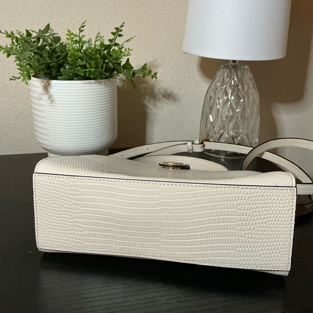 NWOT Oryany Ali Lizard-embossed Crossbody Bag In Vanilla Cream - Picture 7 of 7